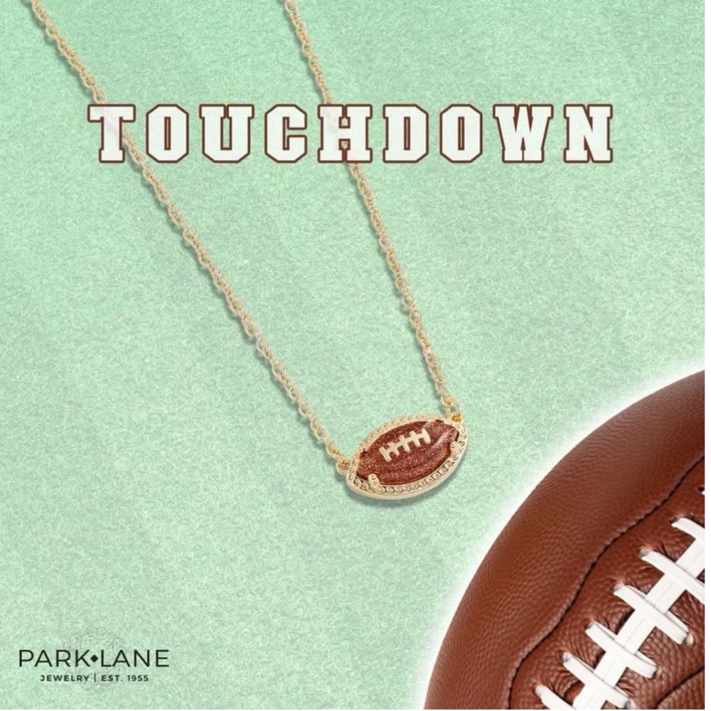 Park Lane 🏈 TOUCHDOWN 🏈 Football Necklace KENDRA SCOTT Inspired 🏈 Super Bowl 🏈